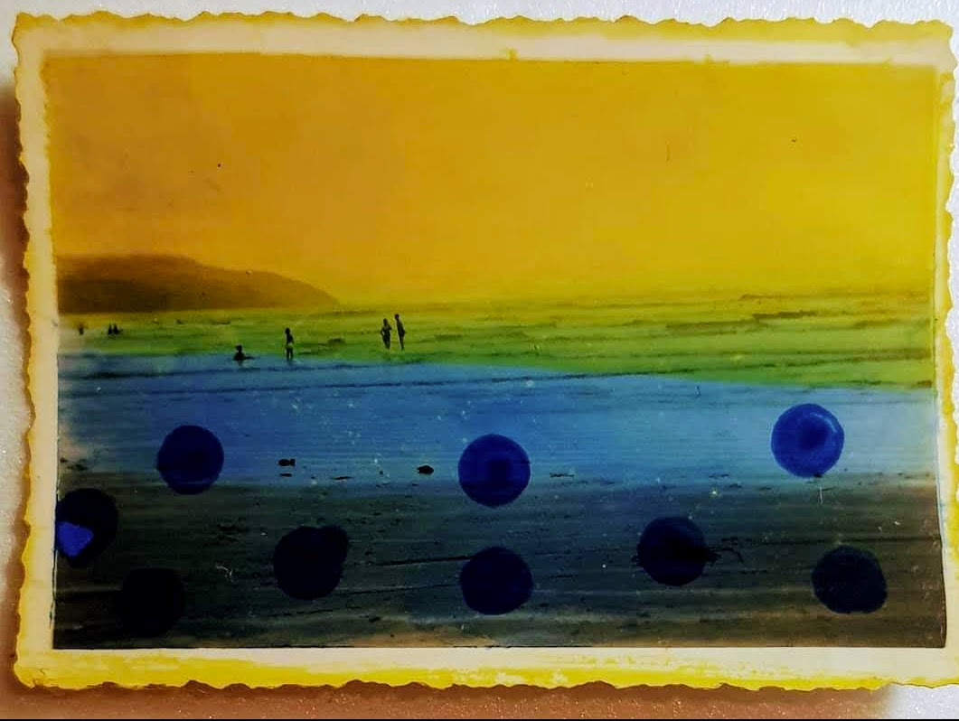 Fotos colorizadas analogicamente